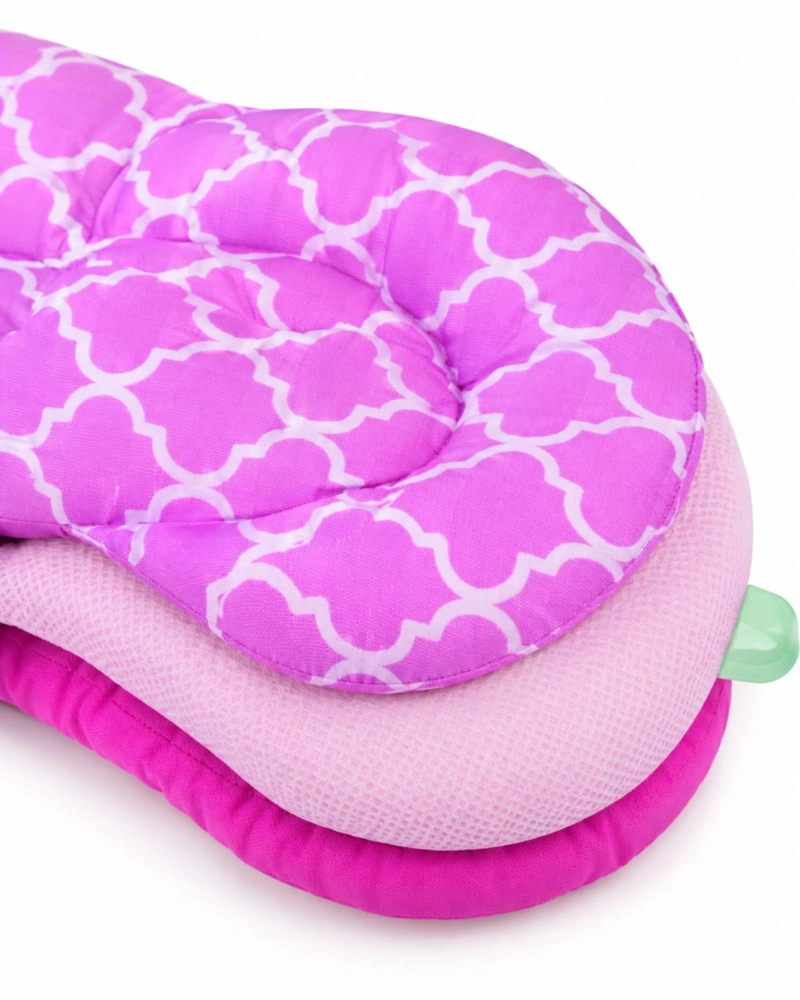 COJIN DE LACTANCIA AJUSTABLE PARA BEBE  DISEÑO LAZO ROSA - 4