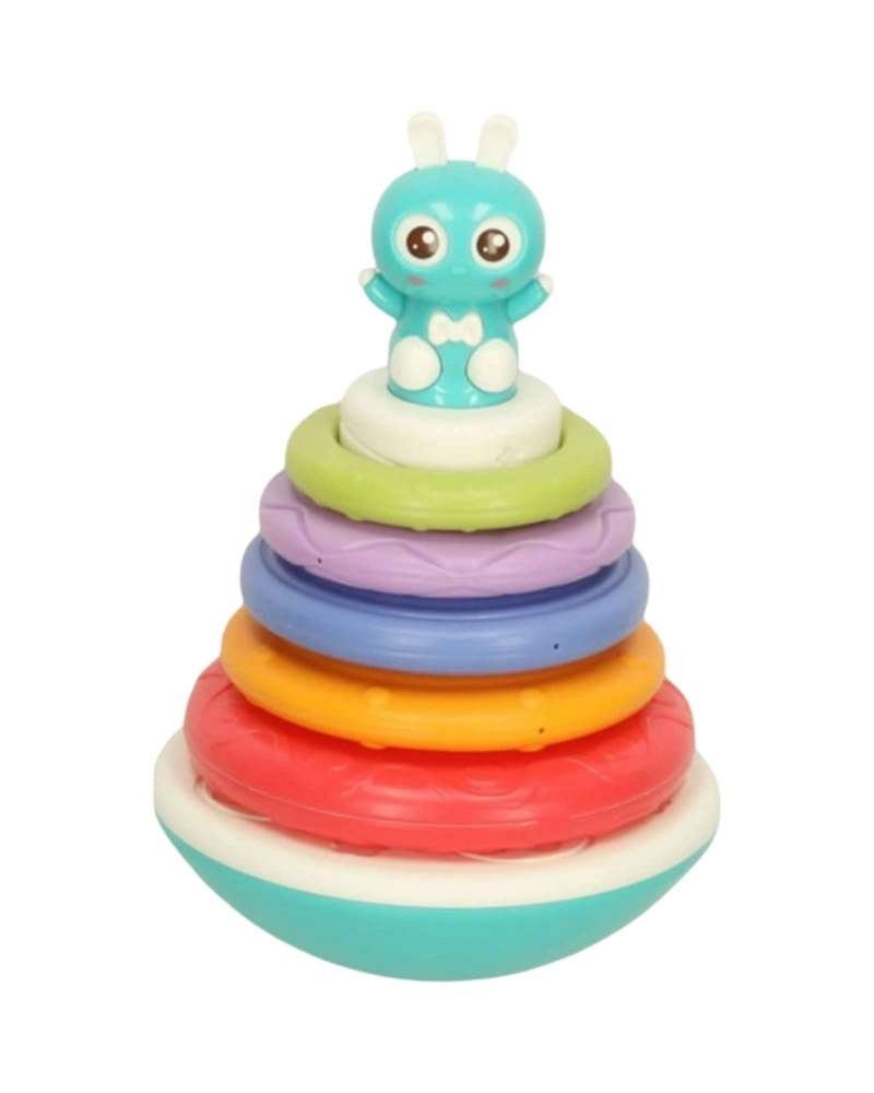 JUGUETE DIDACTICO APILABLE PARA BEBE  CON AROS DE COLORES - 6