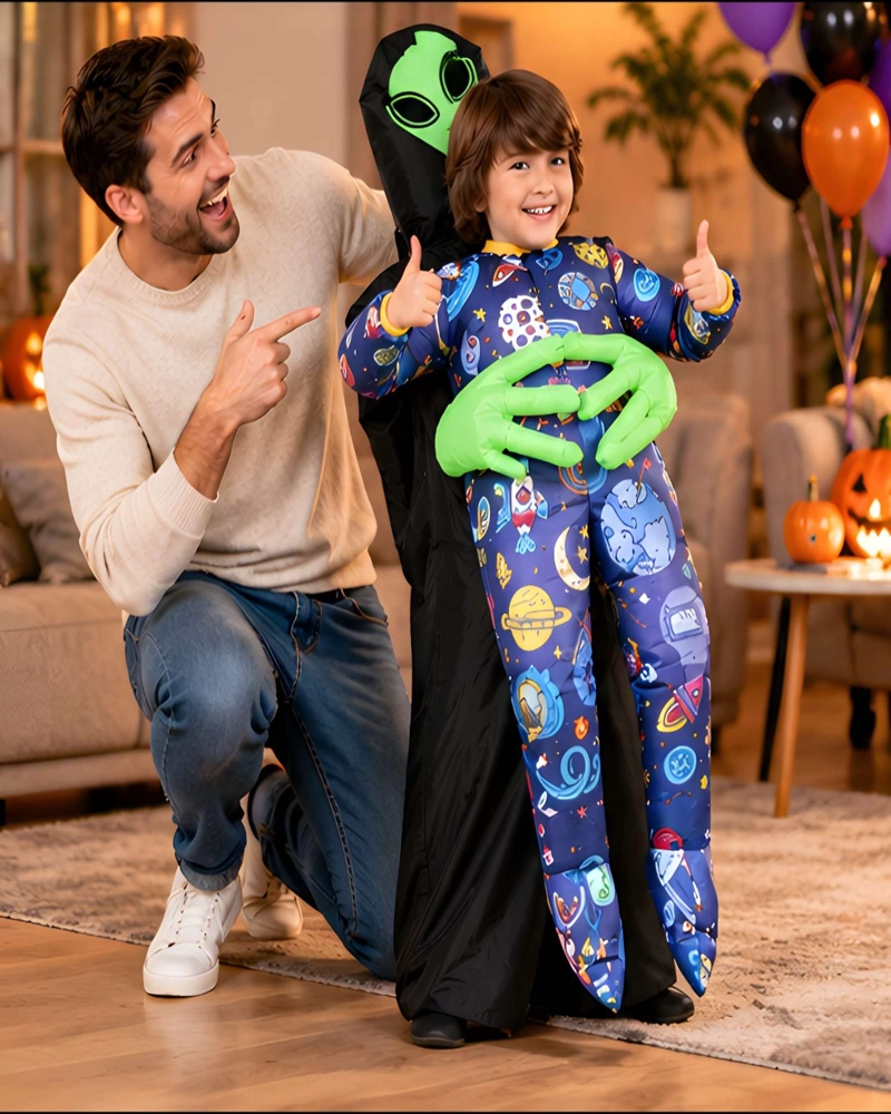 DISFRAZ INFLABLE ABDUCCION ALIENIGENA PARA NINOS