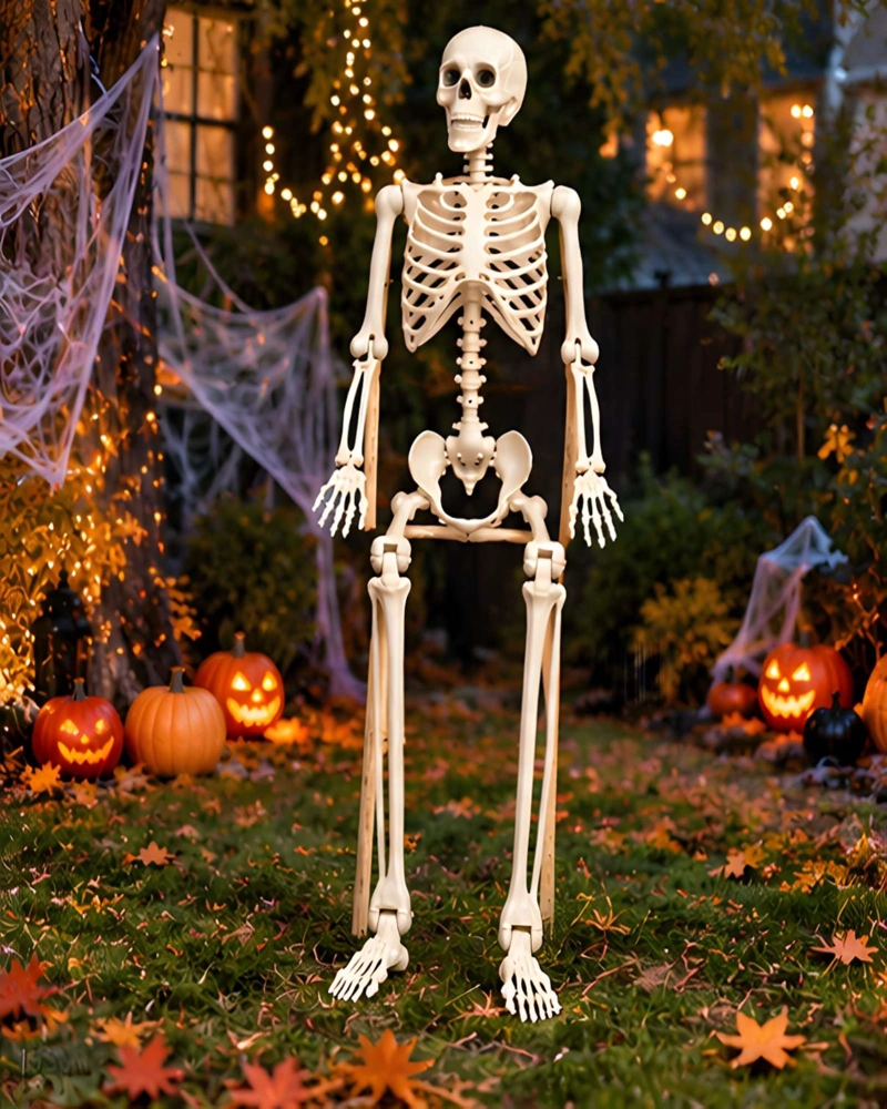 ESQUELETO REALISTA DECORATIVO PARA HALLOWEEN DE 165CM - 1