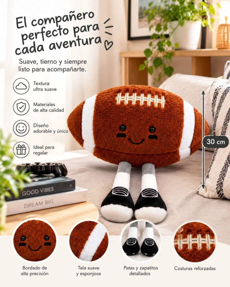 ALMOHADA COJINES DECORATIVOS DEPORTIVOS  CON CARITA - 4