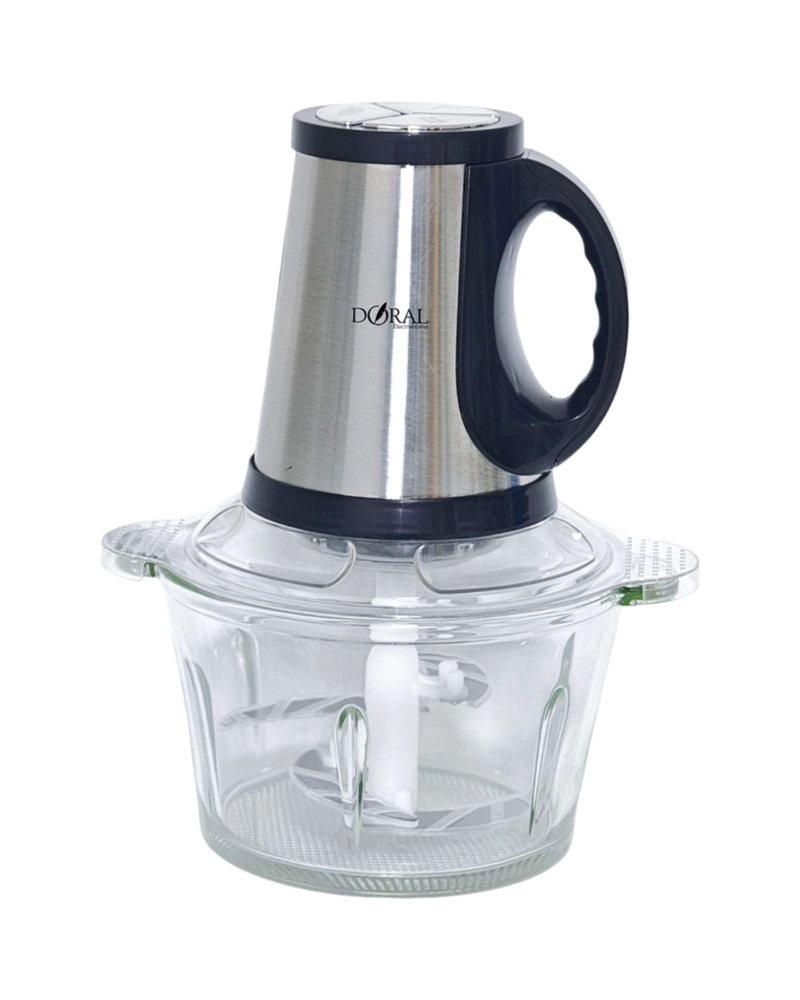 PICADORA DE ALIMENTOS 2 LITROS CON RECIPIENTE DE VIDRIO 3 VELOCIDADES - 6