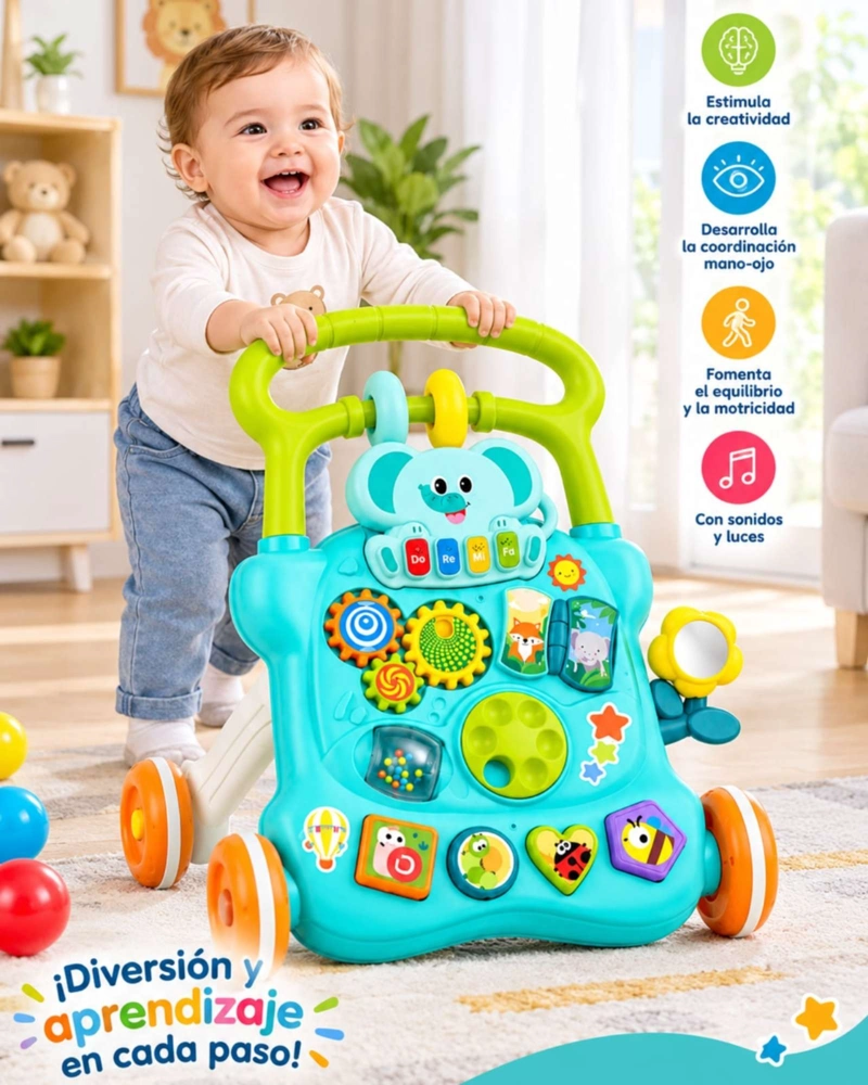 CAMINADORA MUSICAL INTERACTIVA PARA BEBE S CON ACTIVIDADES - 5