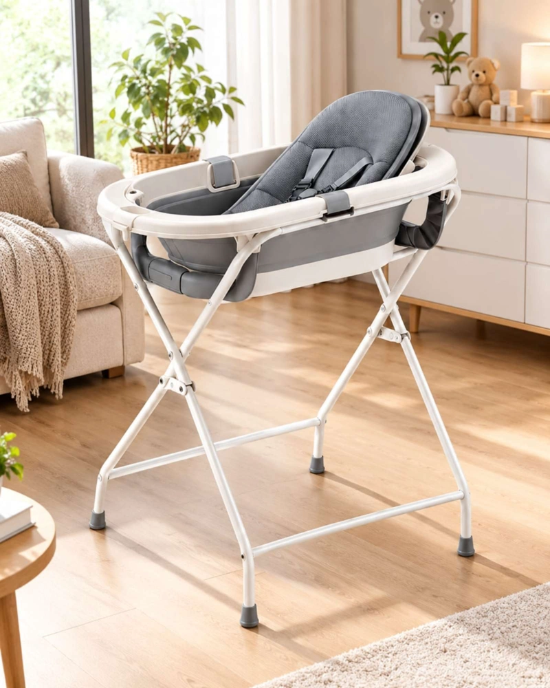SET DE BAÑERA PLEGABLE PARA BEBE 7 EN 1 CON SOPORTE Y ACCESORIOS - 3