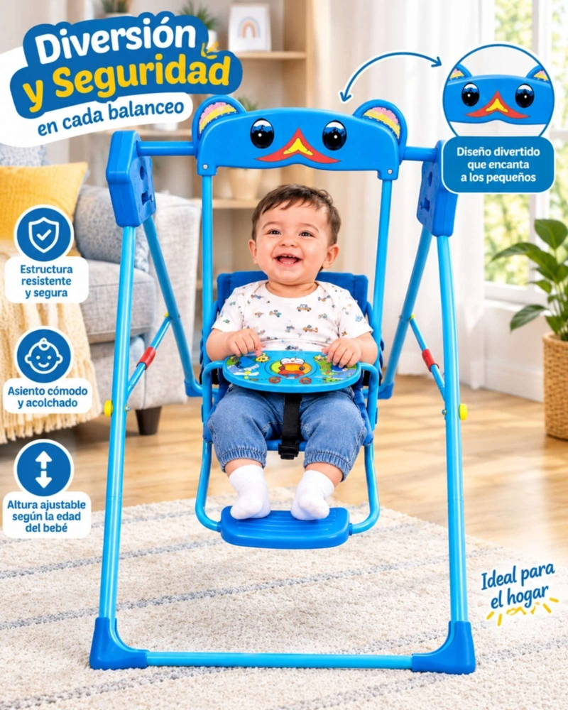 COLUMPIO INFANTIL SEGURO Y DIVERTIDO PARA INTERIORES - 4