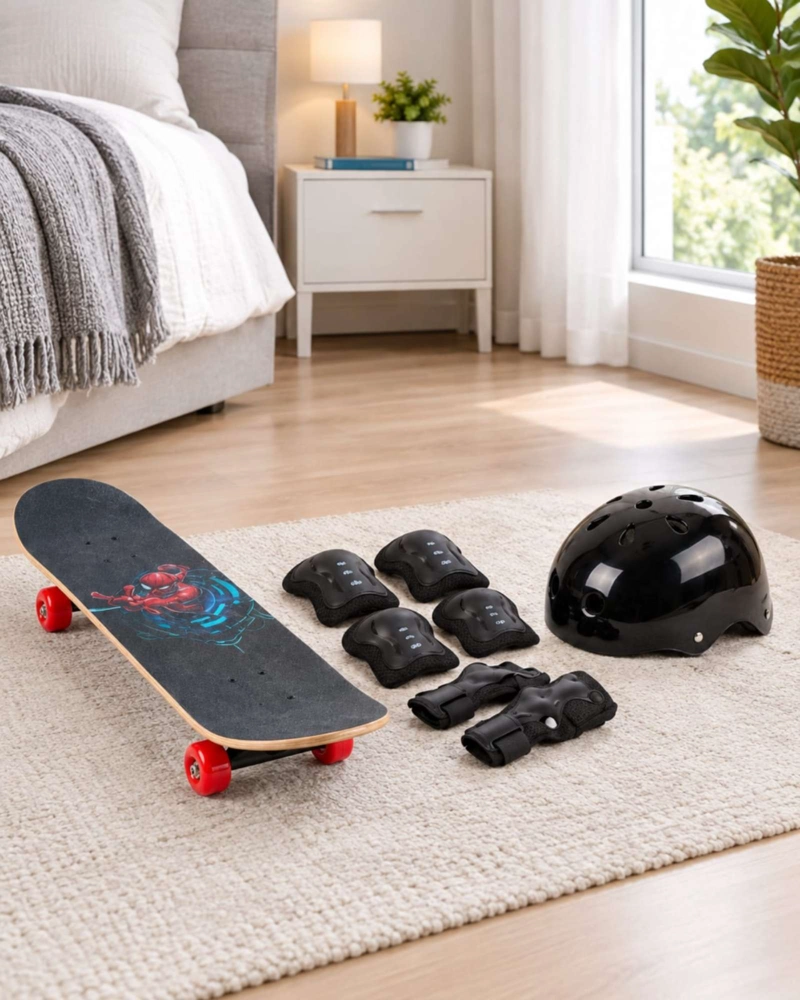 PATINETA INFANTIL CON KIT DE PROTECCION NEGRO - 3