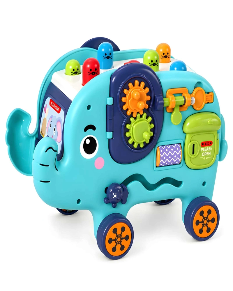 JUGUETE DE ESTIMULACION TEMPRANA ELEFANTE 4 EN 1 CON RUEDAS - 6