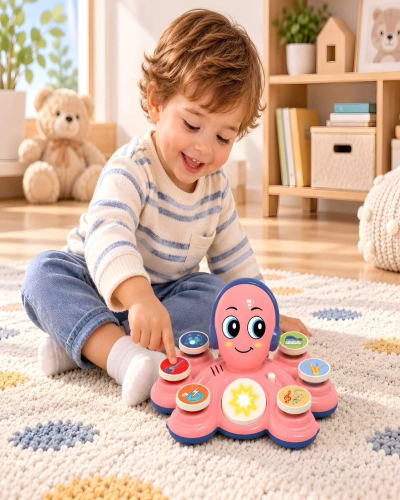 PULPO MUSICAL INFANTIL ROCK 'N ROLL CON LUCES Y SONIDOS - 2