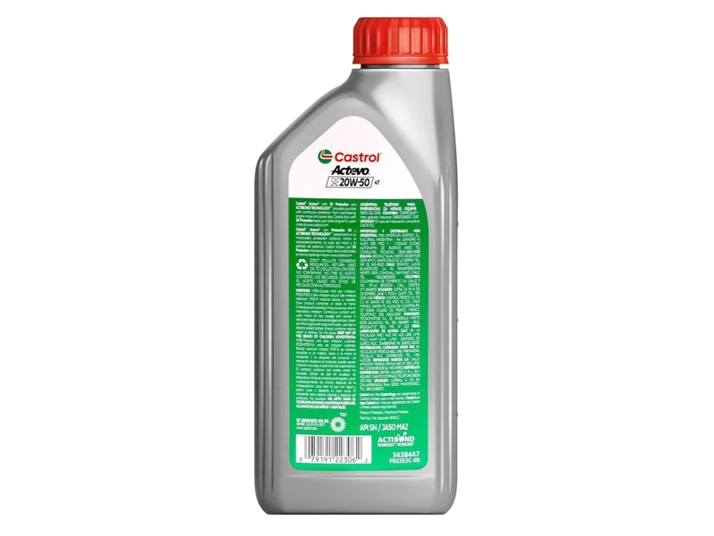 ACEITE CASTROL ACTEVO 4T U3 SINTE TICO 20W50 - 2