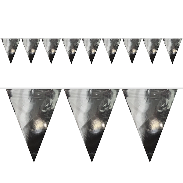 BANDERIN METALICO 2.6M PLATEADO X 1 UNI - 1