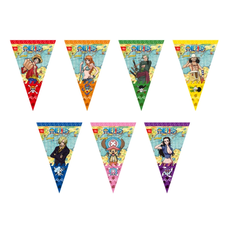BANDERIN TRIANGULAR PAPEL 2M ONE PIECE X1UNI - 1