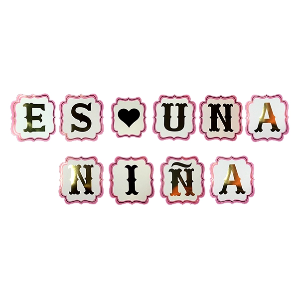 BANNER BABY SHOWER ES UN NI?A 4MT X1 UNI - 1