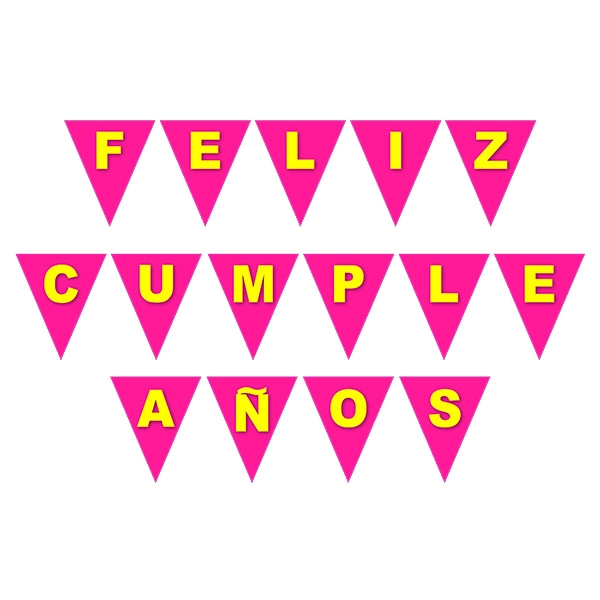 BANNER BANDERIN 3D FC FUCSIA FLUOR X1 UNI - 1