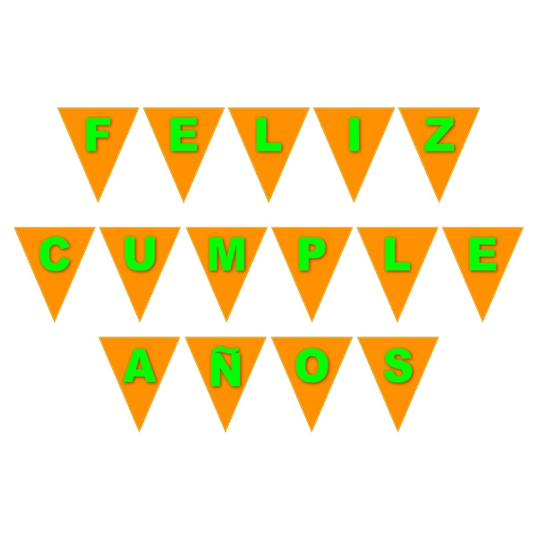BANNER BANDERIN 3D FC NARANJA FLUOR X1 UNI - 1
