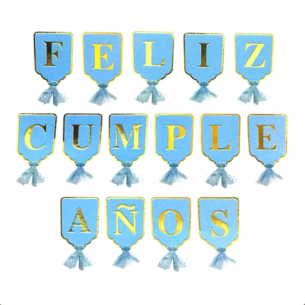 BANNER F.C. CELESTE/DORADO FLECOS TELA 4MT X1 UNI - 1