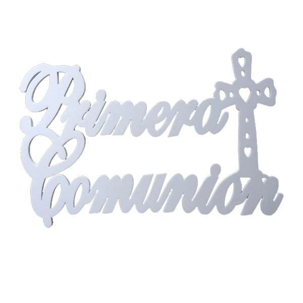 COLGANTE GOMA EVA PRIMERA COMUNION EN COLOR BLANCO - 1