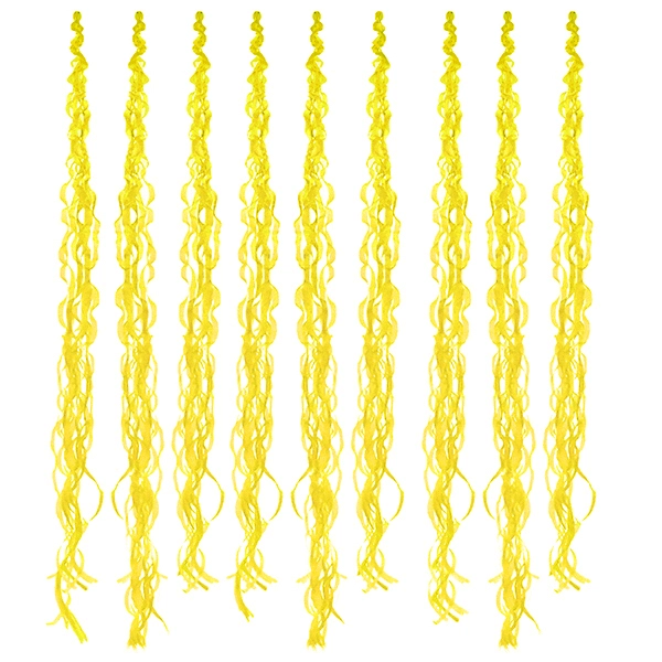 DECO COLGANTE CREPE 10 PCS EN COLOR AMARILLO X1 UNI - 1
