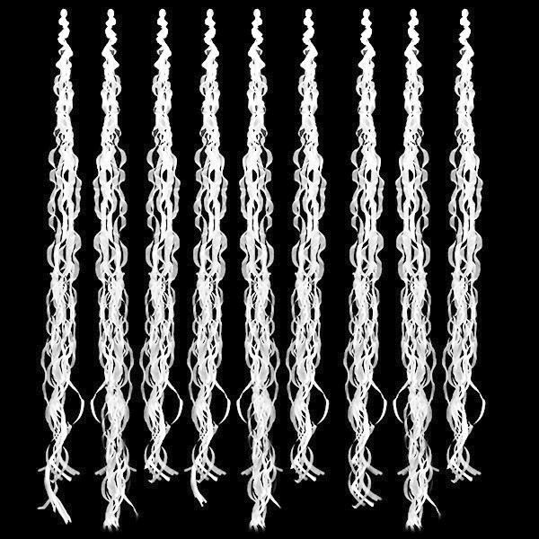DECO COLGANTE CREPE 10 PCS EN COLOR BLANCO X1 UNI - 1