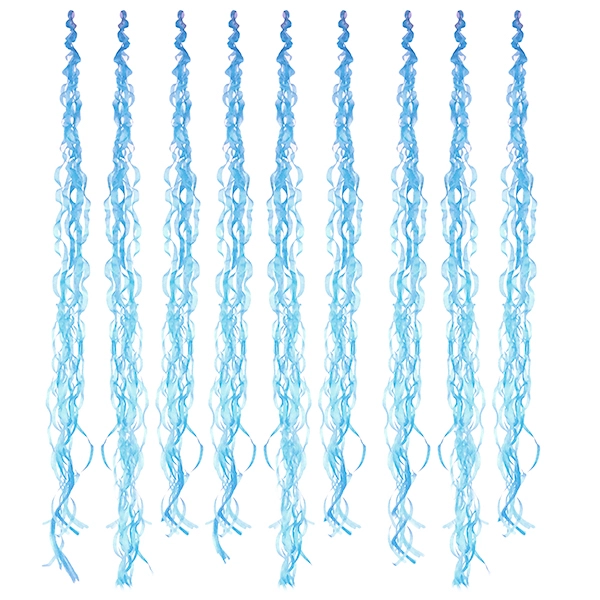 DECO COLGANTE CREPE 10 PCS CELESTE CREMA X1 UNI - 1