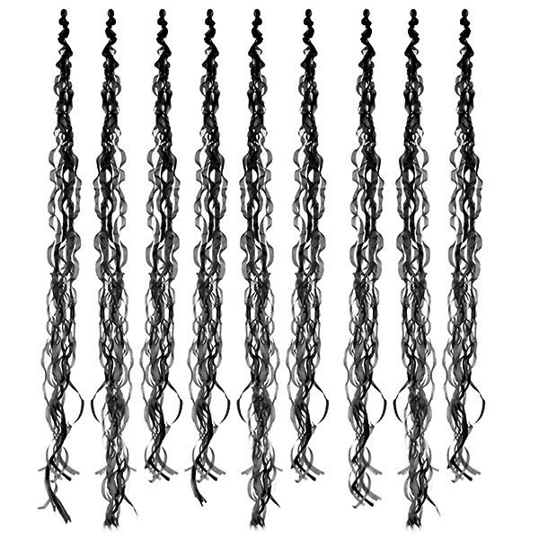 DECO COLGANTE CREPE 10 PCS EN COLOR NEGRO X1 UNI - 1