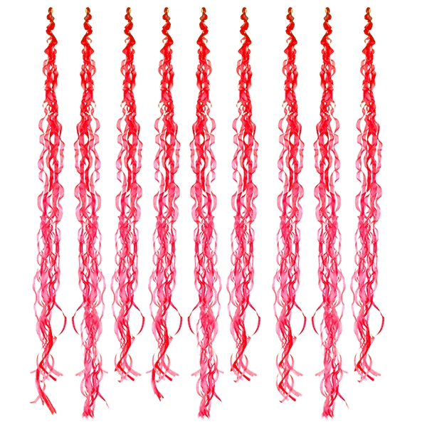 DECO COLGANTE CREPE 10 PCS EN COLOR ROJO X1 UNI - 1