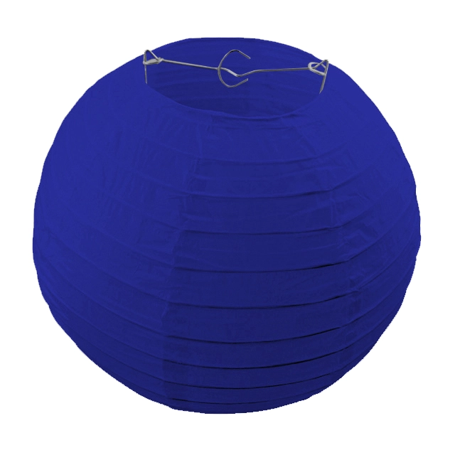 DECO LAMPARA PAPEL AZUL 25CM X1 UNI - 1