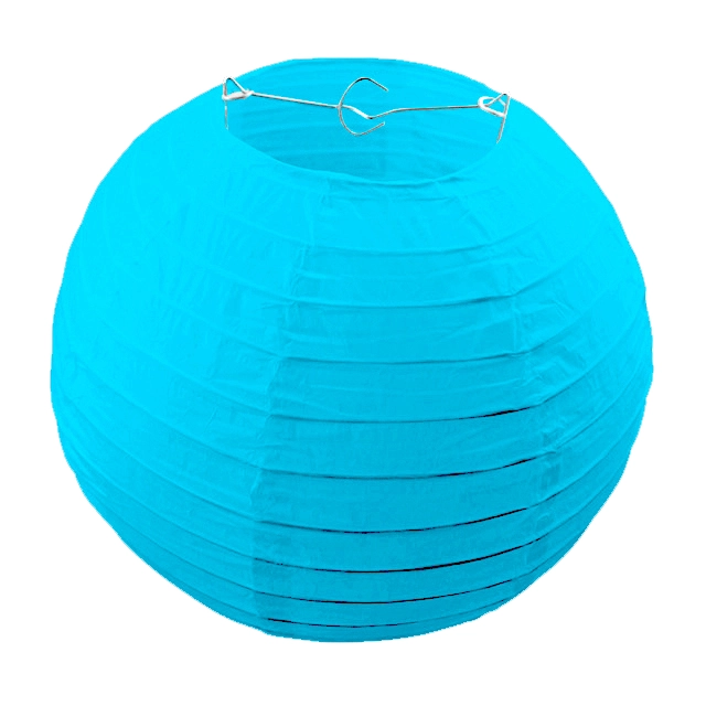 DECO LAMPARA PAPEL CELESTE 25CM X1 UNI - 1