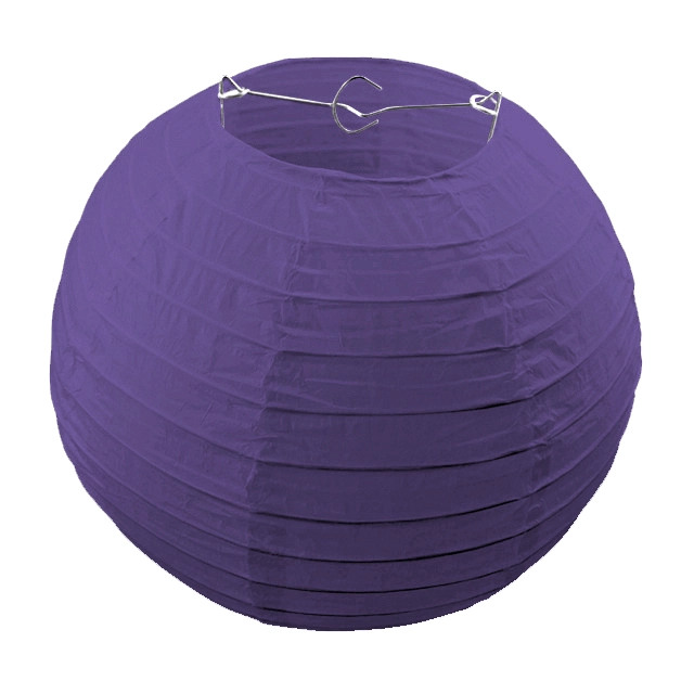 DECO LAMPARA PAPEL LILA 25CM X1 UNI - 1