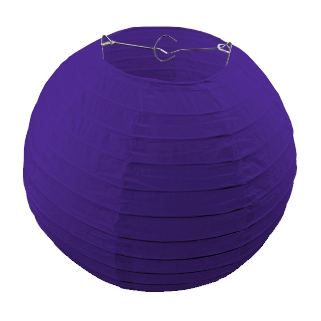 DECO LAMPARA PAPEL MORADO 25CM X1 UNI - 1