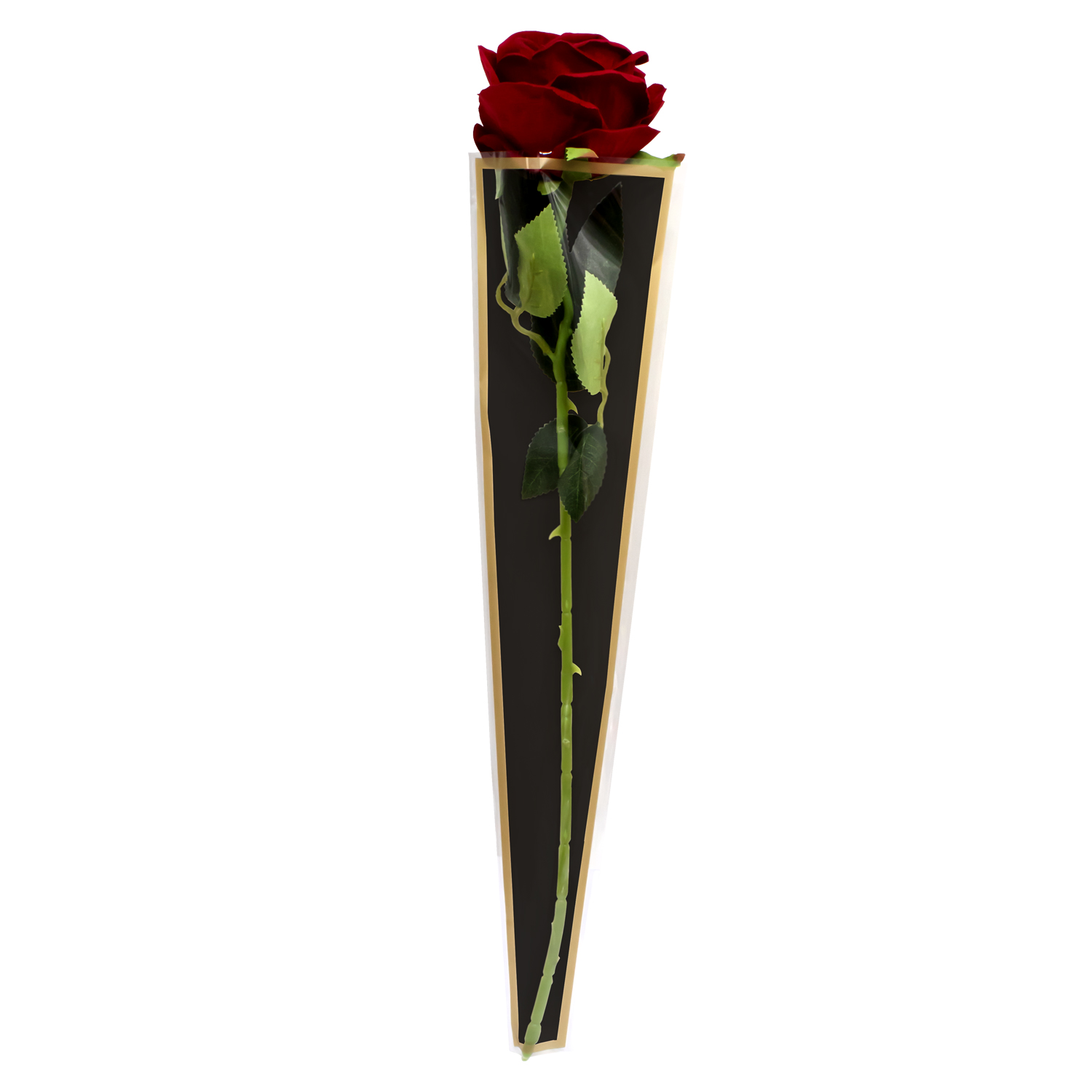 ENVOLTORIO ROSAS LISO NEGRO X50UNI - 1