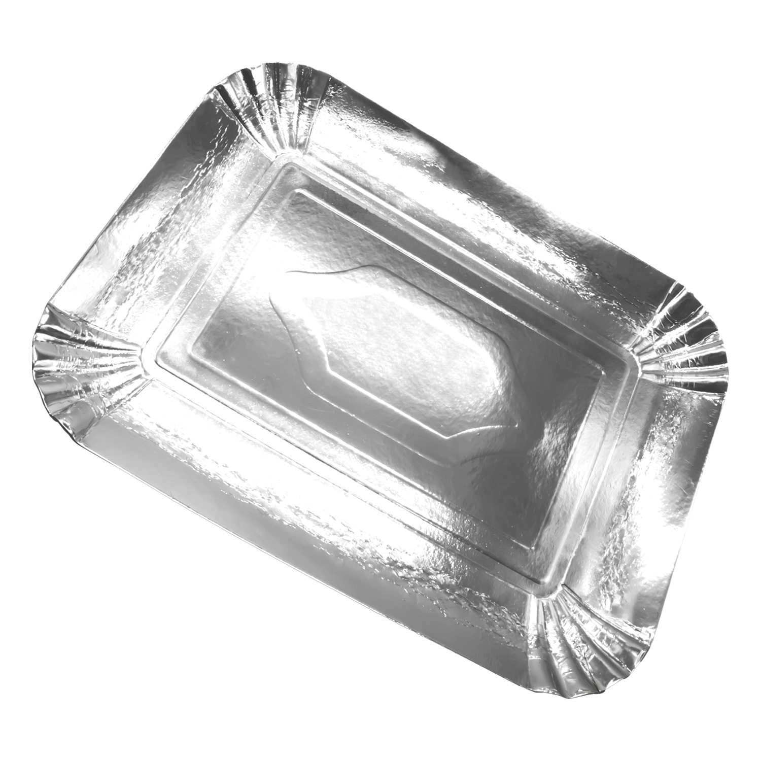 BANDEJA CARTON RECTANGULAR 30X40CM PLATEADO X1UNI - 1