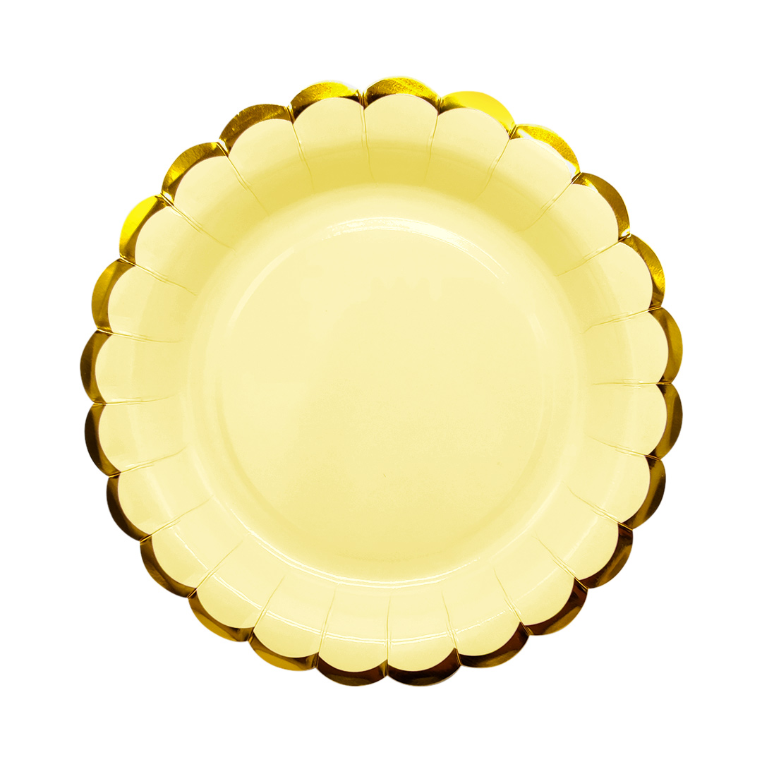 PLATO 7 CARTON PASTEL AMARILLO X6UNI - 1