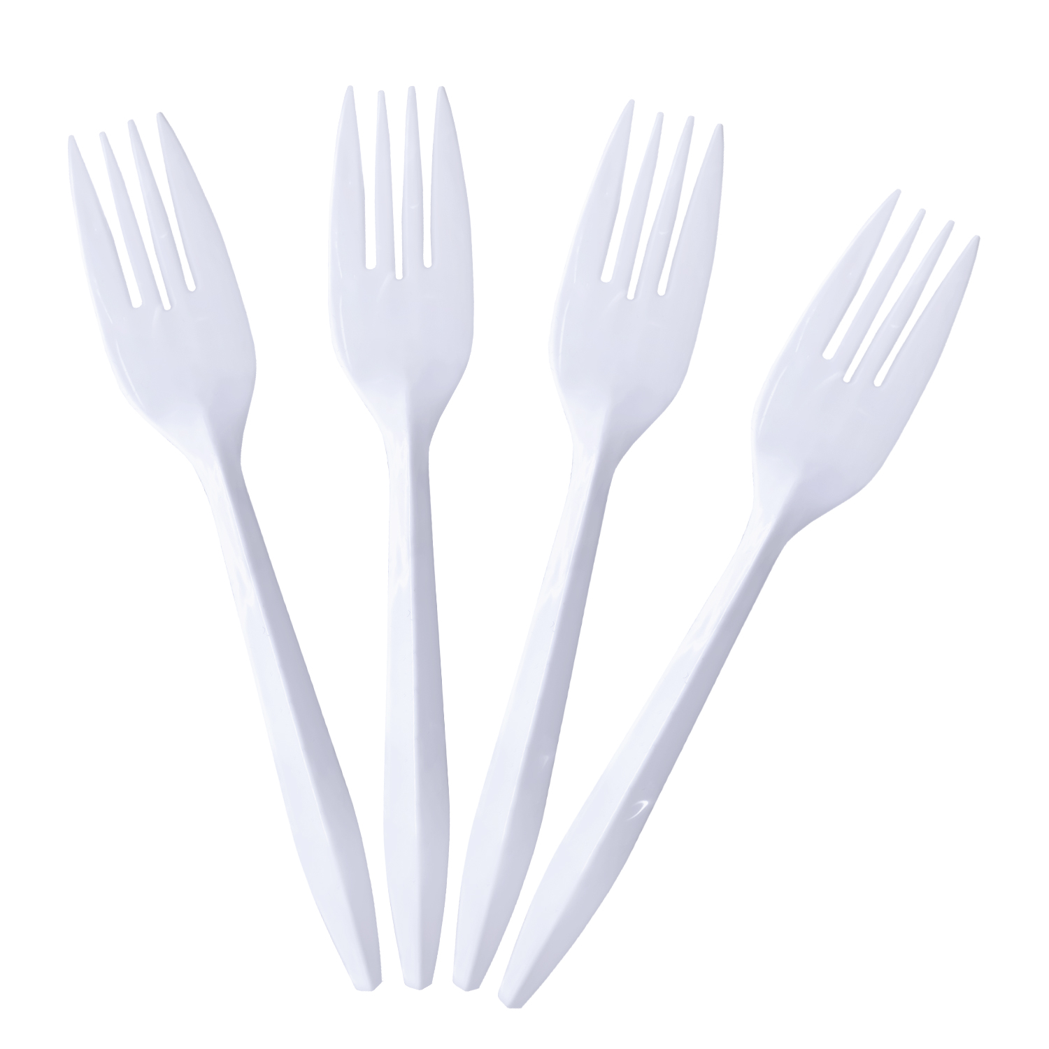 TENEDOR PLASTICO BLANCO X100UNI - 1