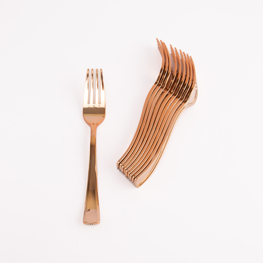 TENEDOR ROSE GOLD X10 UNI - 1