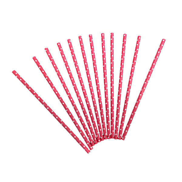 BOMBILLA POLIPAPEL POLKA ROJO X12 PCS X1 UNI - 1