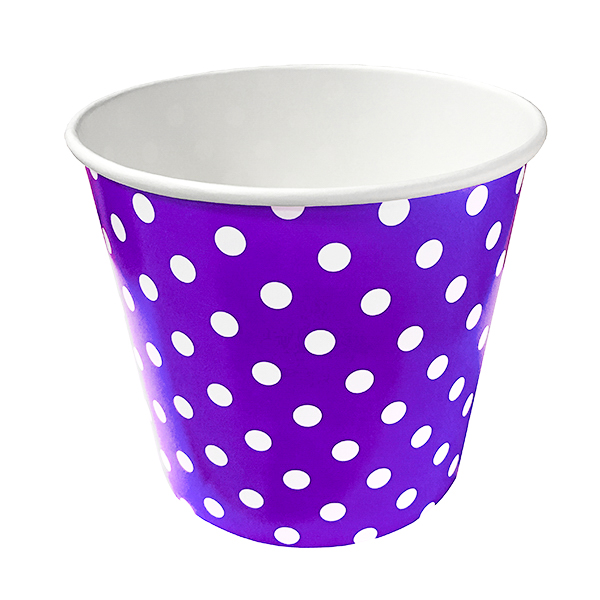 POTE POP CORN POLKA LILA 16X17 CM X1 UNI - 1