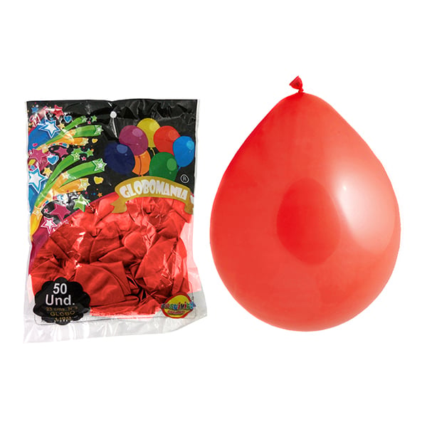 GLOBO 09 STANDARD A ROJO X 50 UNI - 1