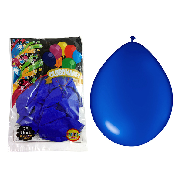 GLOBO 09 STANDARD B AZUL X 25 UNI - 1