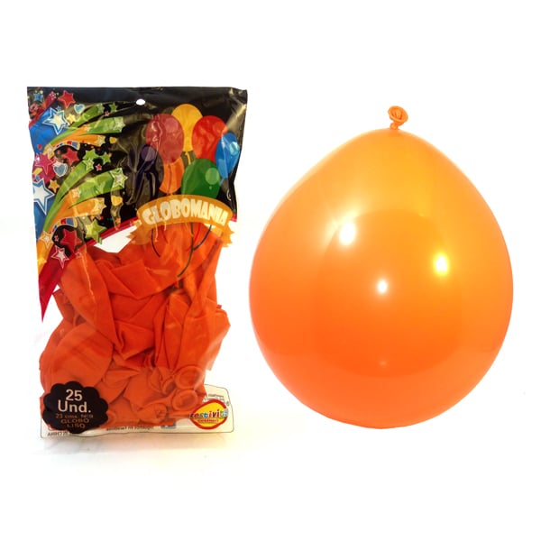 GLOBO 09 STANDARD B NARANJO X 25 UNI - 1