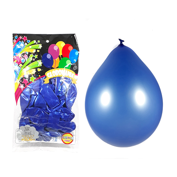GLOBO 09 STANDARD PERLADO AZUL X 25 UNI - 1