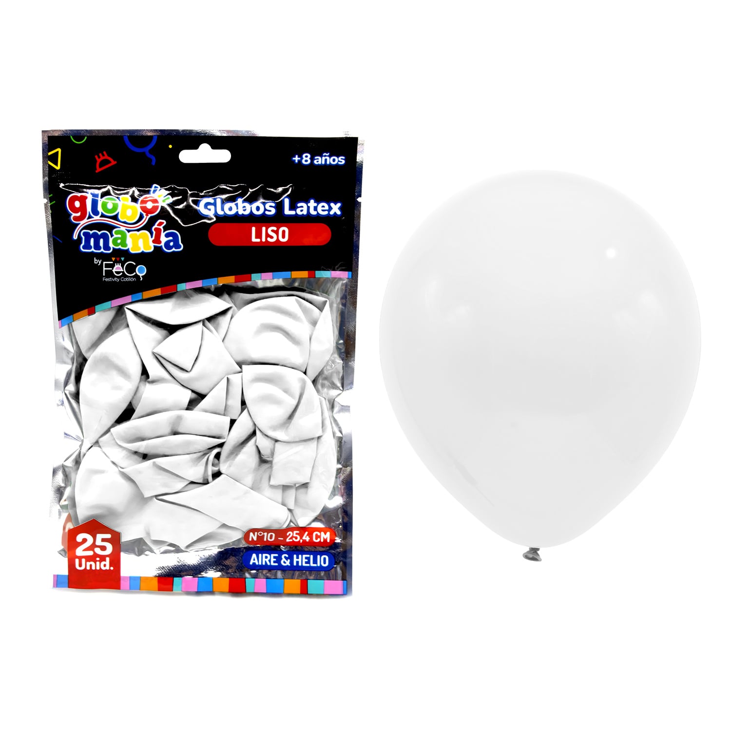 GLOBO 10 BLANCO X25UNI - 1