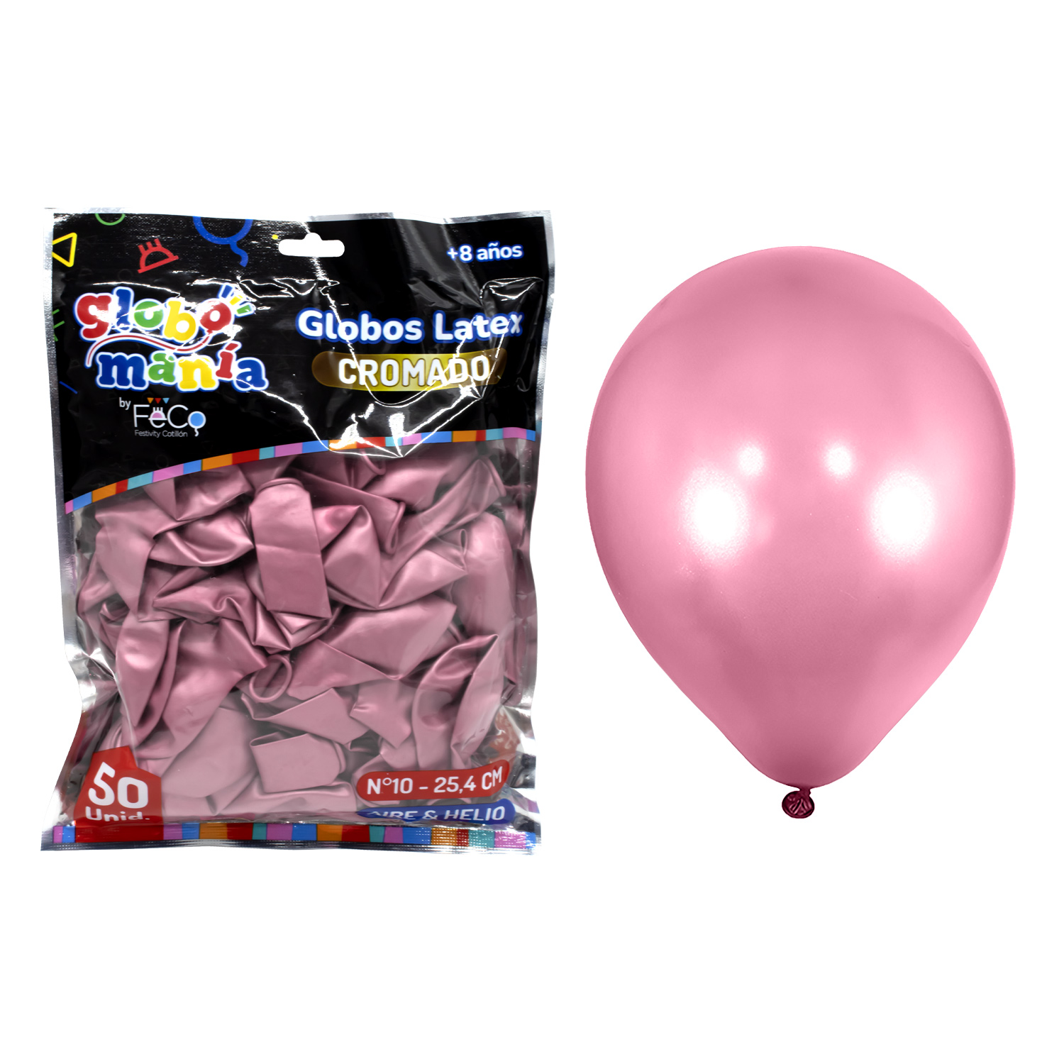 GLOBO 10 CHROME FUCSIA X50UNI - 1