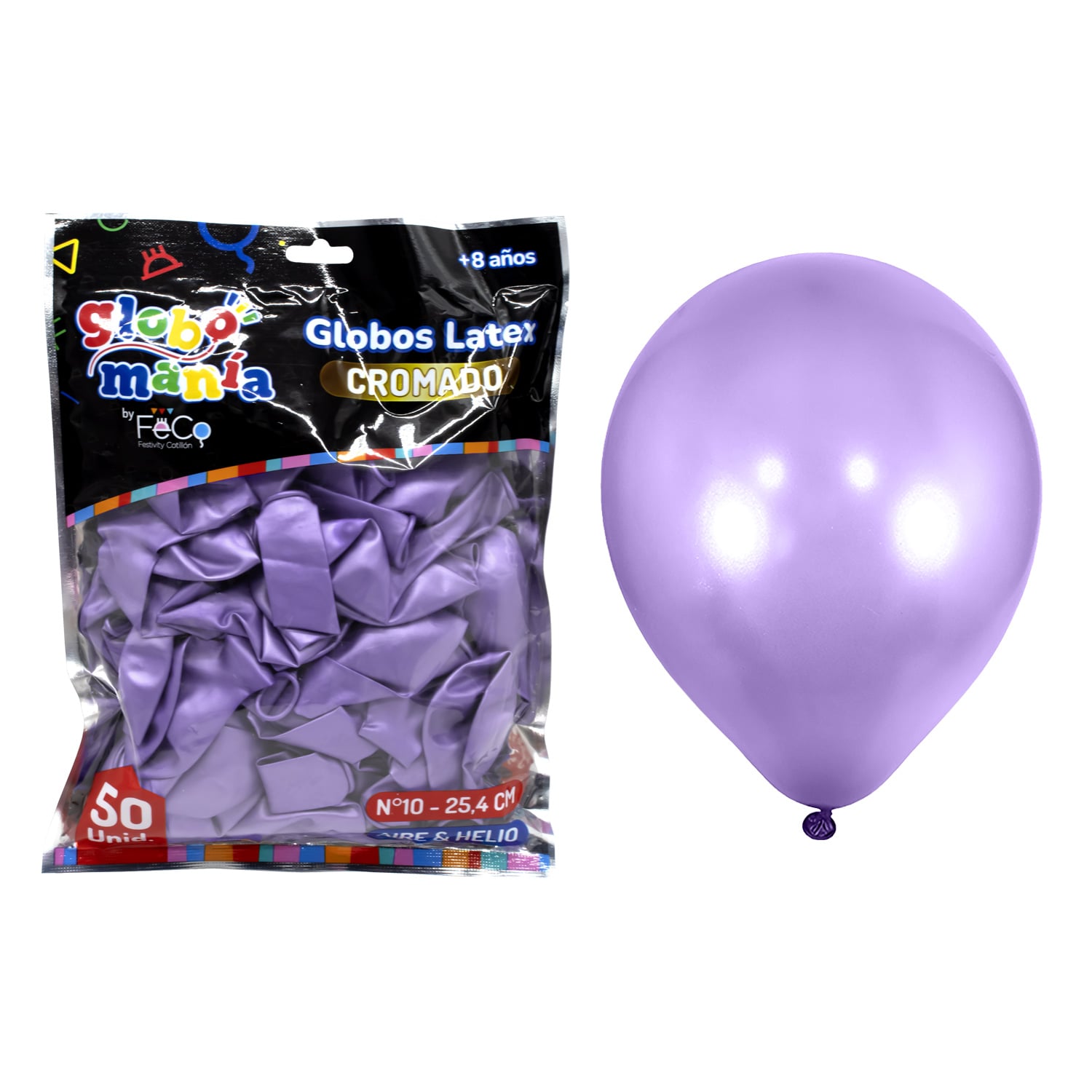 GLOBO 10 CHROME MORADO X50UNI - 1