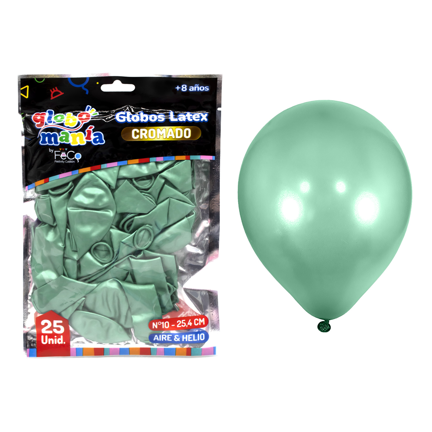 GLOBO 10 CHROME VERDE X25UNI - 1