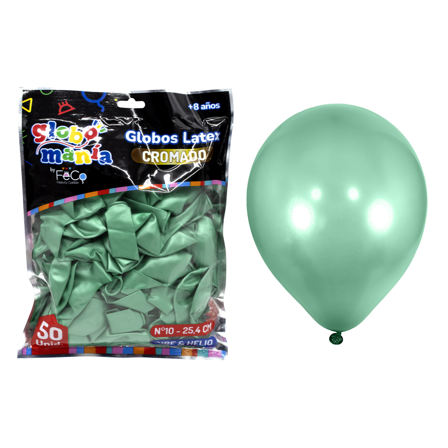 GLOBO 10 CHROME VERDE X50UNI - 1