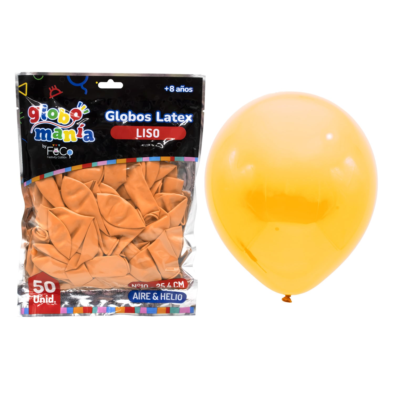 GLOBO 10 NARANJO X50UNI - 1