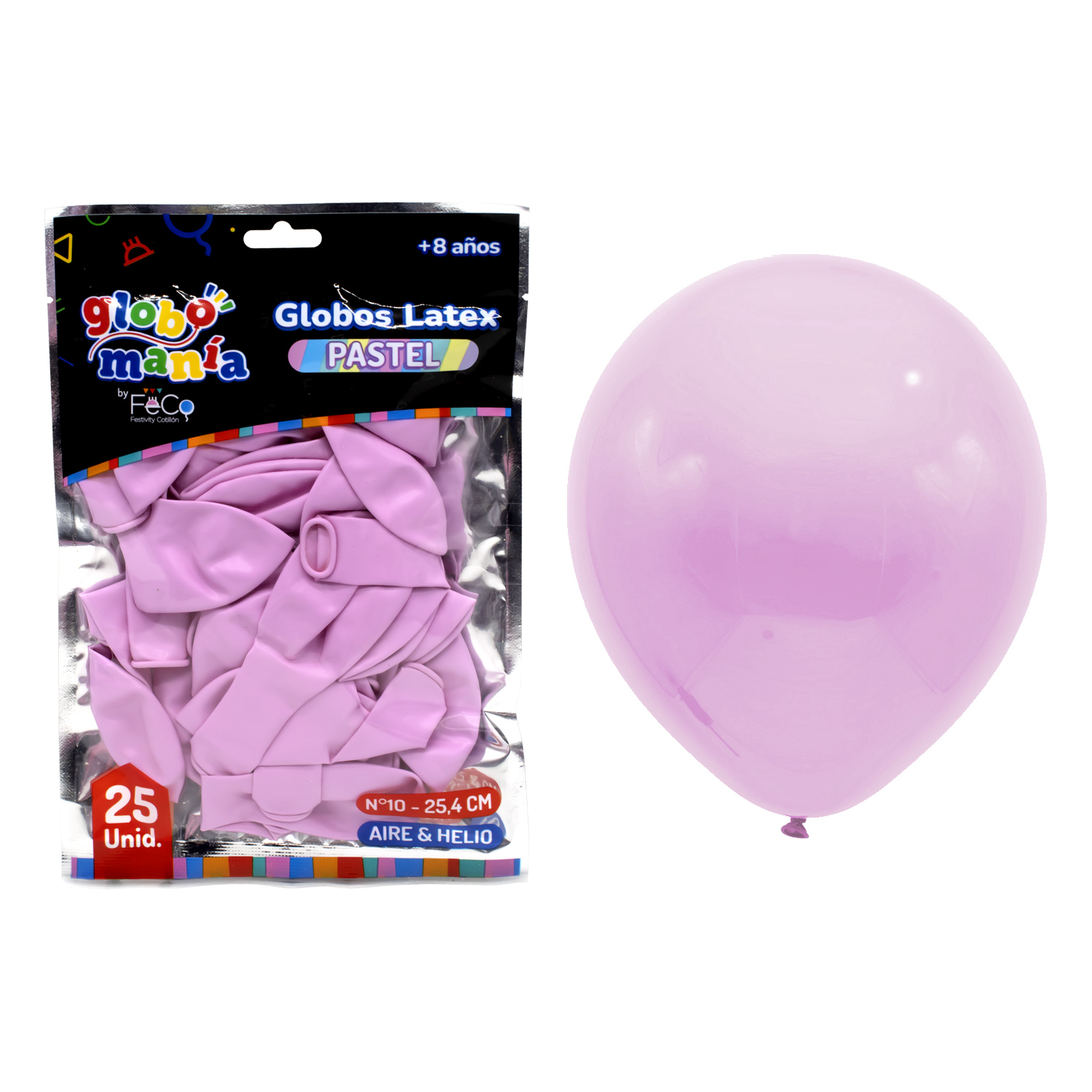 GLOBO 10 PASTEL FUCSIA X25UNI - 1