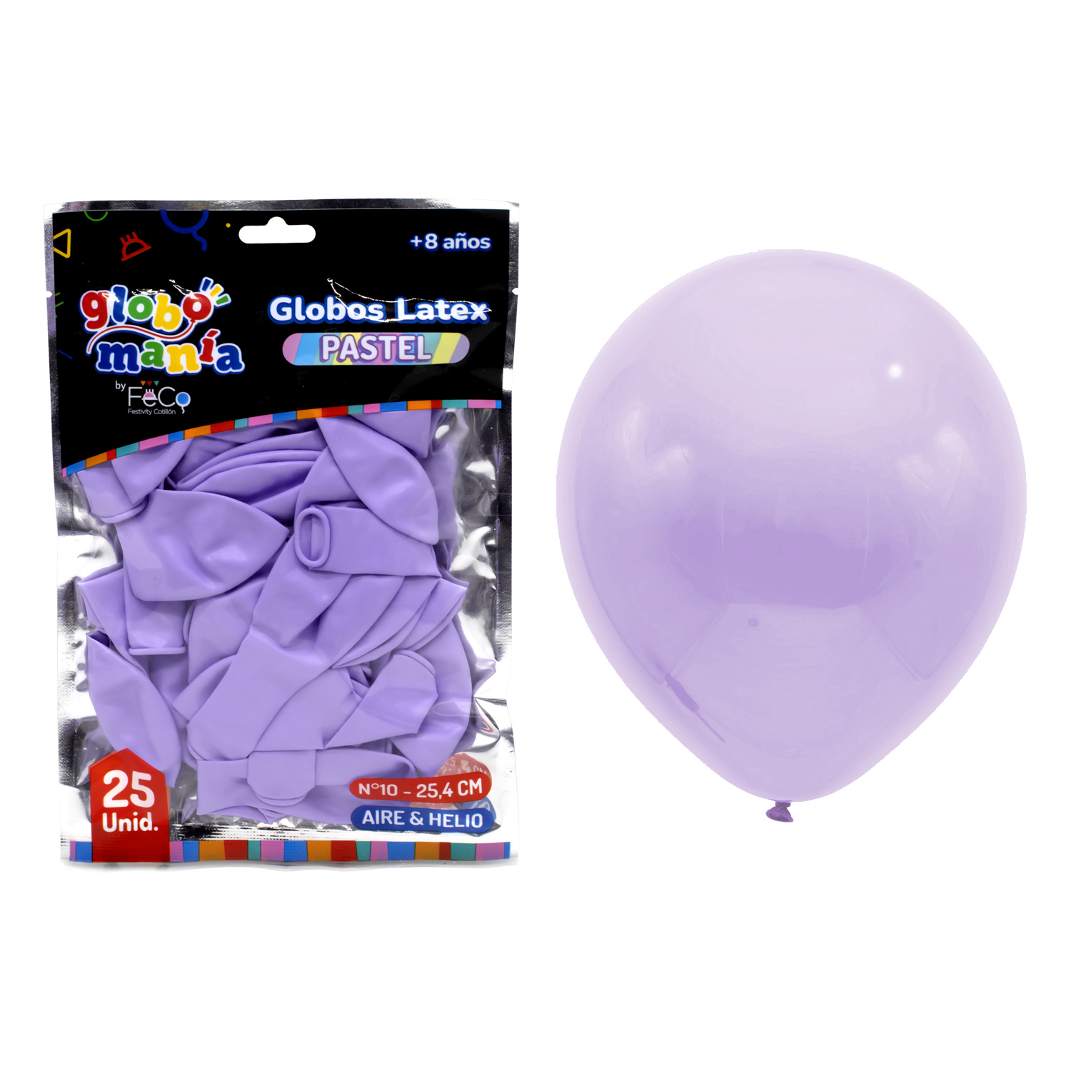 GLOBO 10 PASTEL MORADO X25UNI - 1