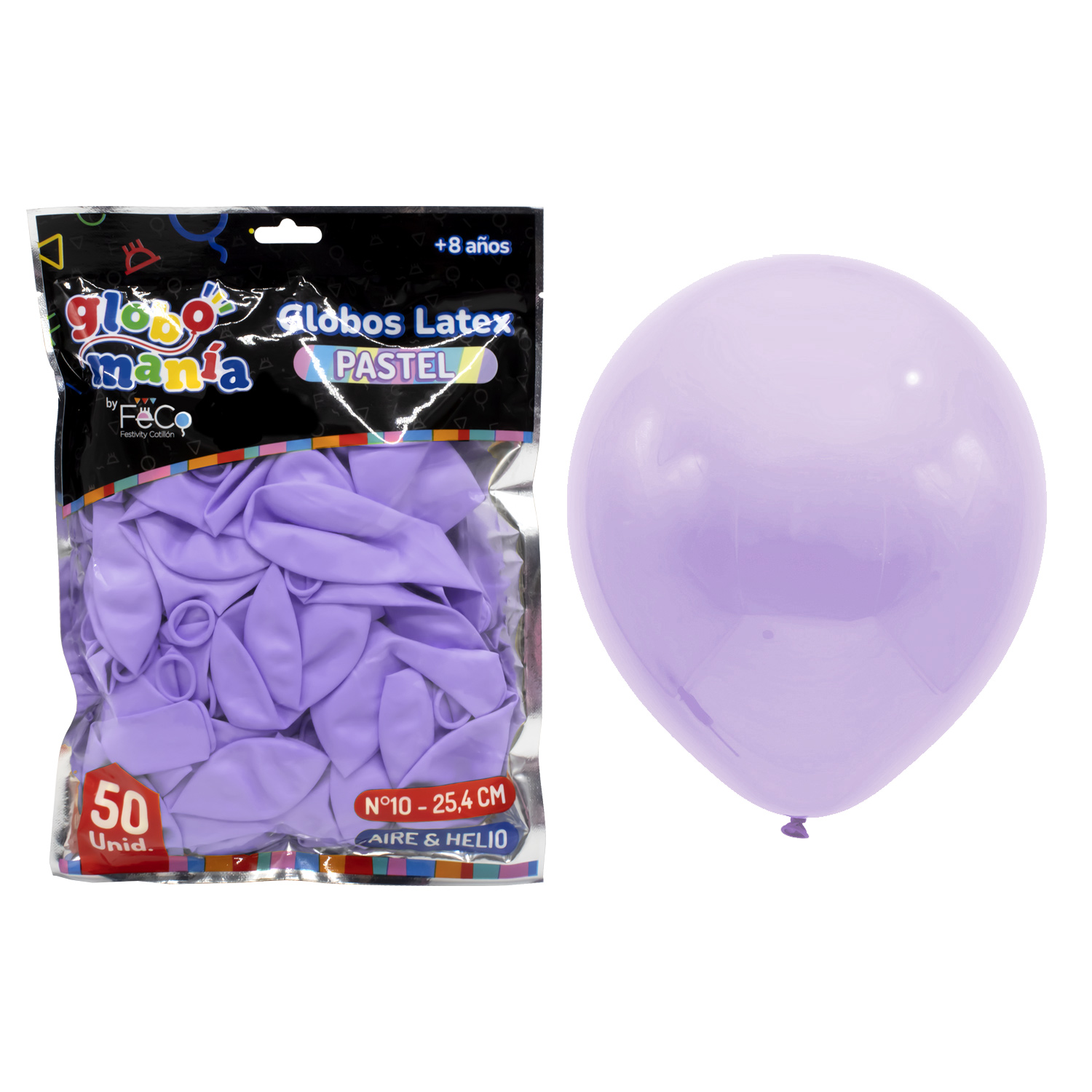 GLOBO 10 PASTEL MORADO X50UNI - 1