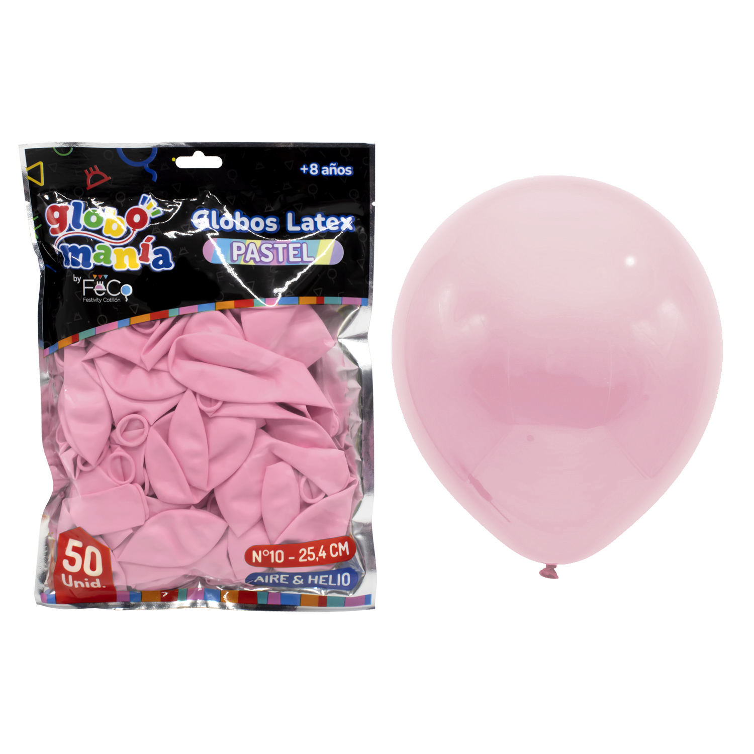 GLOBO 10 PASTEL ROSADO X50UNI - 1
